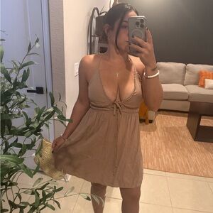 Wild Fable Tan Backless Dress